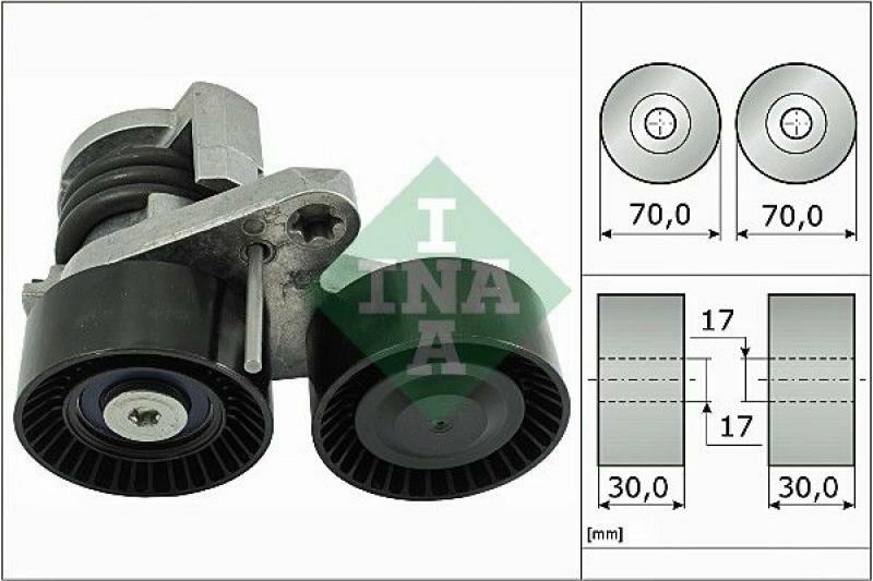 Bild von INA 534 0496 10 Spannarm, Keilrippenriemen 70 30 BMW: 3 Coupe