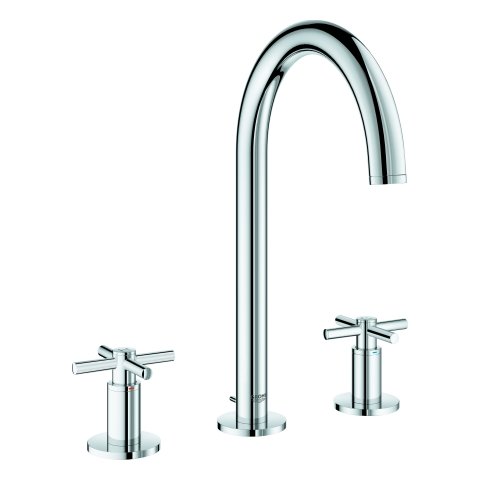 Bild von Grohe Atrio 3-Loch Waschtischbatterie, Kreuzgriffe, Farbe: Chrom