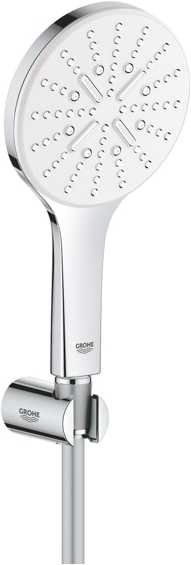 Bild von GROHE wassersparende Handbrause Duschkopf Set inkl. Wandhalter und Schlauch, Rainshower 130 SmartActive, EcoJoy, 3 Strahlarten, 26581LS0
