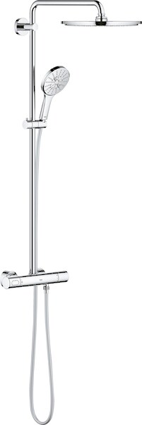 Bild von GROHE Rainshower Smartactive 310 -Duschsystem mit Thermostat für die Wandmontage (Sicherheitsperre bei 38°C, langlebig, Antikalk- System, Verbrühschutz), chrom, 27968001