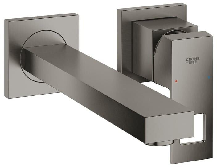Bild von GROHE 2-Loch-WT-Wandbatterie Eurocube 23447 FMS hard graphite gebürstet, 23447AL0 23447AL0