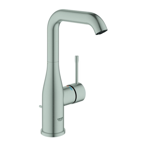 Bild von GROHE Essence L-Size Supersteel: Hochwertige Waschtischbatterie für modernes Baddesign