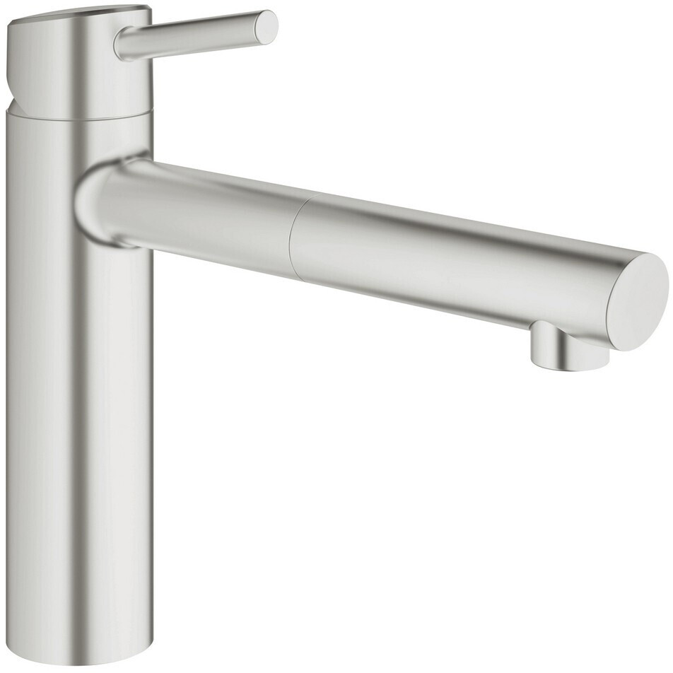 Bild von Grohe Concetto Küchenarmatur, mittelhoher Auslauf zum Herausziehen, Schwenkbereich 100Degree, 31129DC1 Supersteel (alte Variante)