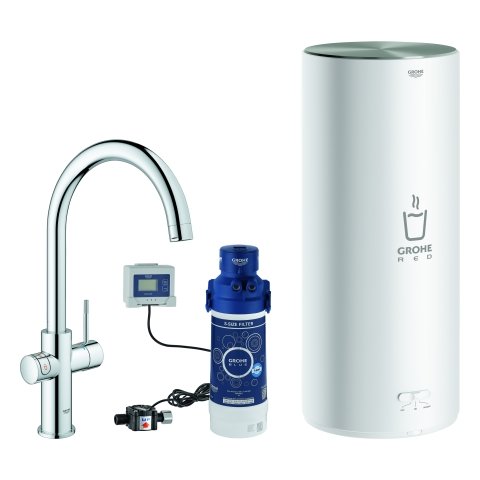 Bild von Grohe, Küchenarmatur, Küchenarmatur mit Filterfunktion und kochend heisses Wasser GROHE Red Duo chrom glänzend 30079001