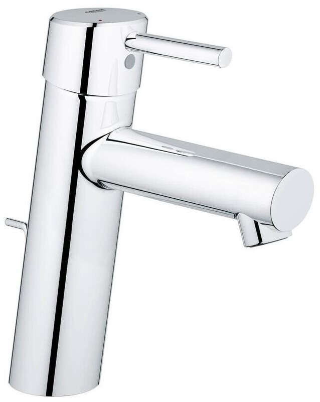 Bild von Grohe Concetto Einhand-Waschtischbatterie, M-Size, Ausladung 133mm, chrom, Zugstangen-Ablaufgarnitur, 23450001