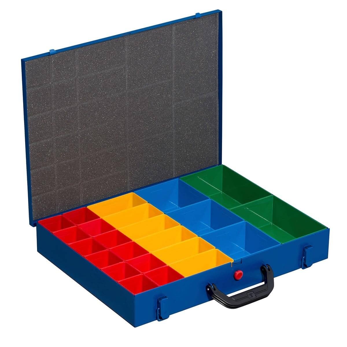 Bild von allit Metall-Kleinteilekoffer EuroPlus Pro M 44H-12, blau aus pulverbeschichtetem Stahlblech, Kunststoffgriff, - 1 Stück (454121)