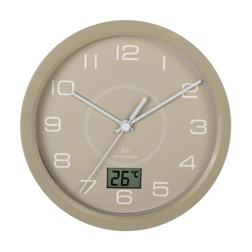 Bild von Funkwanduhr mit Thermo-/Hygrometer für das Badezimmer