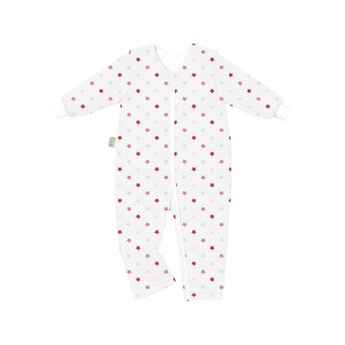 Bild von Odenwälder Jersey-Schlafoverall Hopsi weiss-pink 110/116