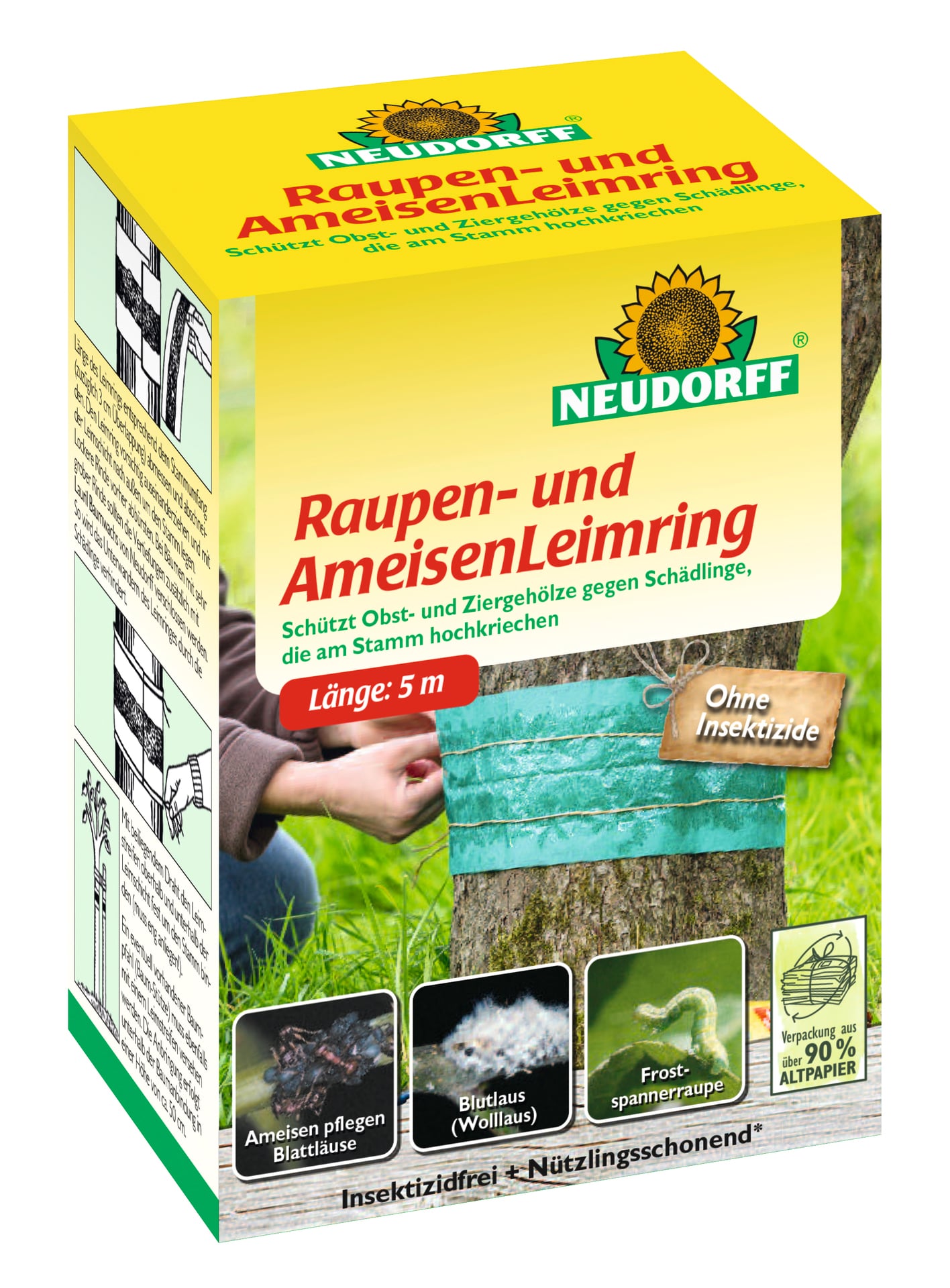 Bild von Neudorff Raupen- und AmeisenLeimring – Schützt Obst- und Ziergehölze gegen Schädlinge, die am Stamm hochkriechen, stark klebend und insektizidfrei, 5m