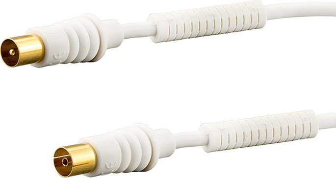 Bild von e+p AB 203 G. Anschluss 1: coax, Anschluss 2: Koaxial, Beschichtung Verbindungsanschlüsse: Gold. Kabellänge: 3,5 m, Geschlecht: Männlich/Weiblich, Produktfarbe: Weiß. Anzahl enthaltener Produkte: 1 Stück(e) (AB 203G)