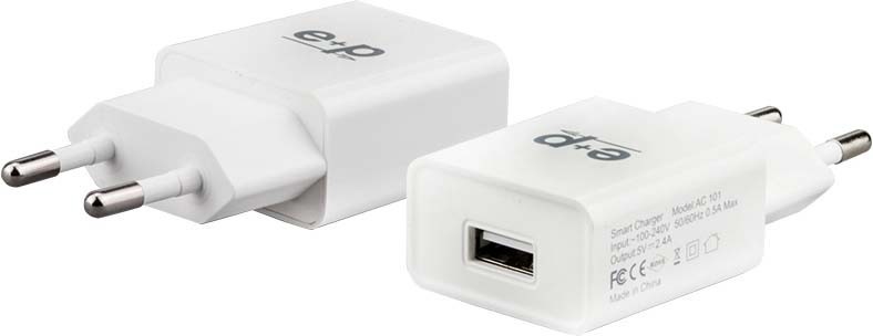 Bild von E+P Elektrik USB-Ladegerät 1-fach,2.400mA AC101 ws