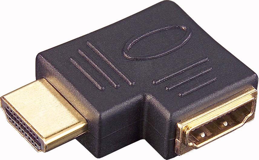 Bild von E+P HDMI 9 Adapter 19pol HDMI Steck+19 pol HDMI Kup gewink. (DC-Stecker 4.5 mm), Data + Video Adapter, Schwarz