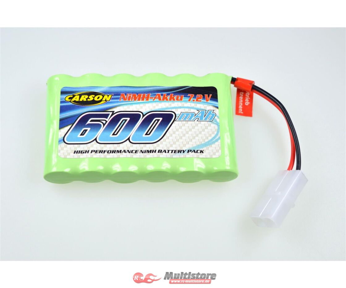 Bild von Carson RC Sport Modellbau-Akkupack (NiMh) 7.2 V 600 mAh    Tamiya-Stecker (7.20 V, 600 mAh)