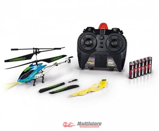 Bild von CARSON 500507132 - Easy Tyrann 200 Boost IR 100% RTF, Ferngesteuerte Flugmodelle, Flugfertiges Modell, RC Helikopter, inkl. Batterien und Fernsteuerung, 100% flugfertig, Blau