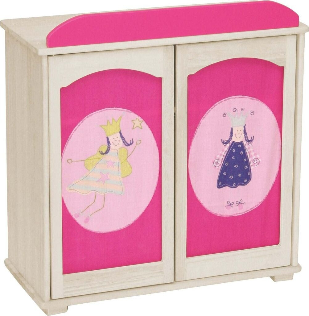 Bild von roba® Puppenkleiderschrank Holz natur, Möbel zum Verstauen von Puppenzubehör