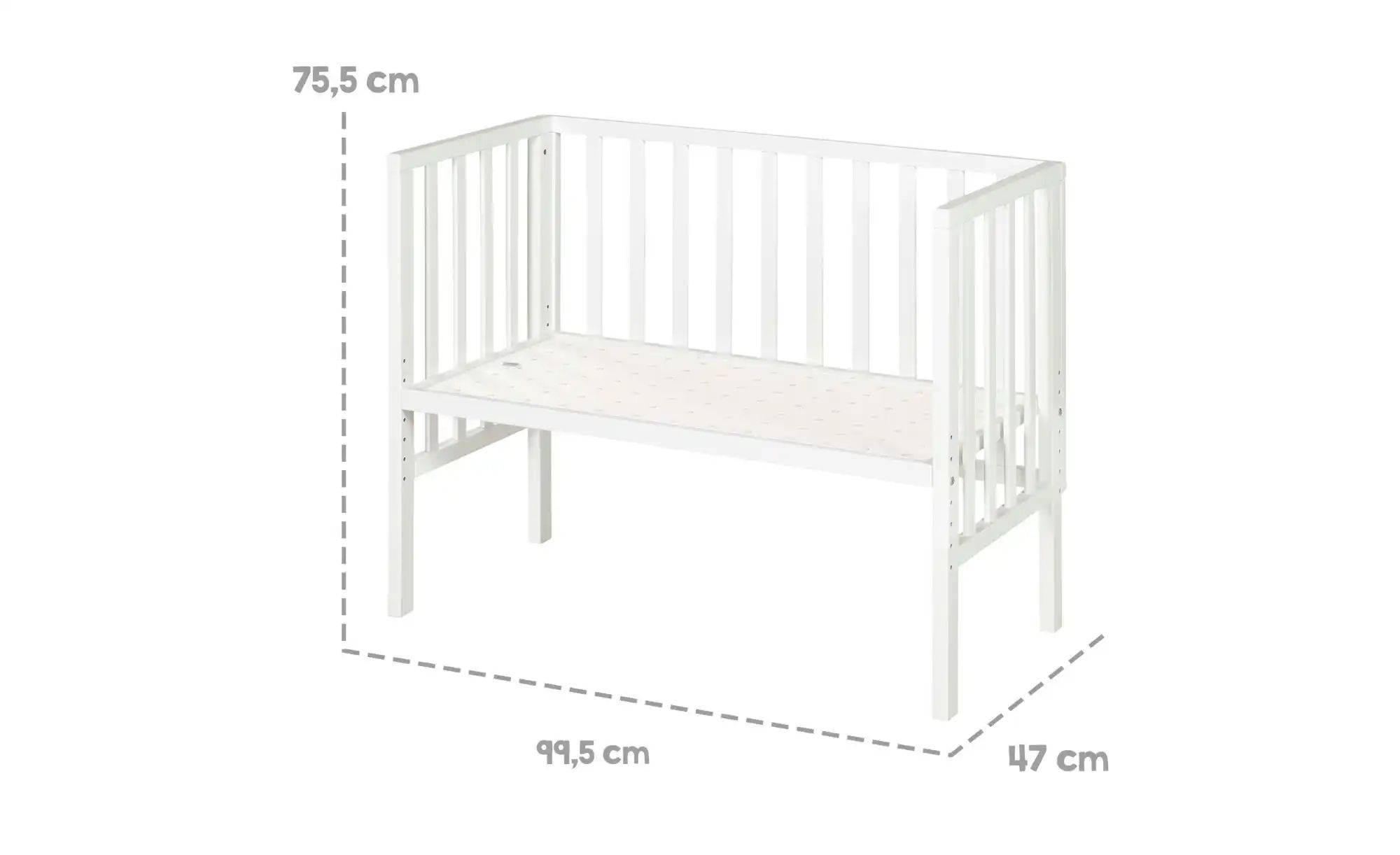 Bild von Roba Beistellbett ¦ weiß ¦ Maße (cm): B: 47 H: 77,5 Baby > Babymöbel > Babybetten - Möbel Kraft