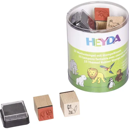 Bild von Heyda Heyda 204888491 Heyda 204888491 Stempel-Dose (Zoo-Tiere) Motivgröße: ca. 1,5 x 1,5 cm
