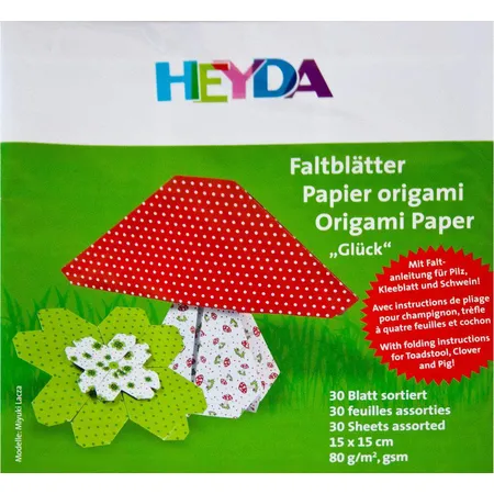 Bild von HEYDA Origami Faltblätter-Set"Glück", (B)150 x (H)150 mm VE=1
