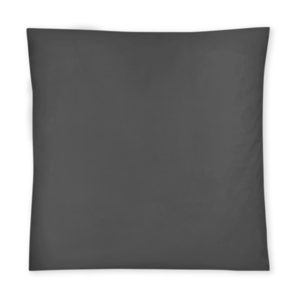Bild von Irisette Bettwäsche Mako-Satin uni Kissenbezug Paris 8000 80 x 80 cm anthra, Bettbezug Kopfkissenbezug Set kuschelig weich hochwertig