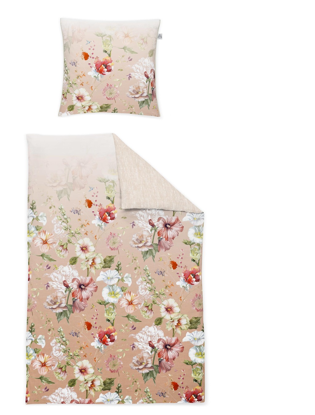 Bild von Irisette Bettwäsche Mako-Satin Bettwäsche Set Magic-K 155 x 220 cm orange, Baumwolle, 2 teilig, bettwäsche 155x220 baumwolle reißverschluss warm baumwolle bettwäsche