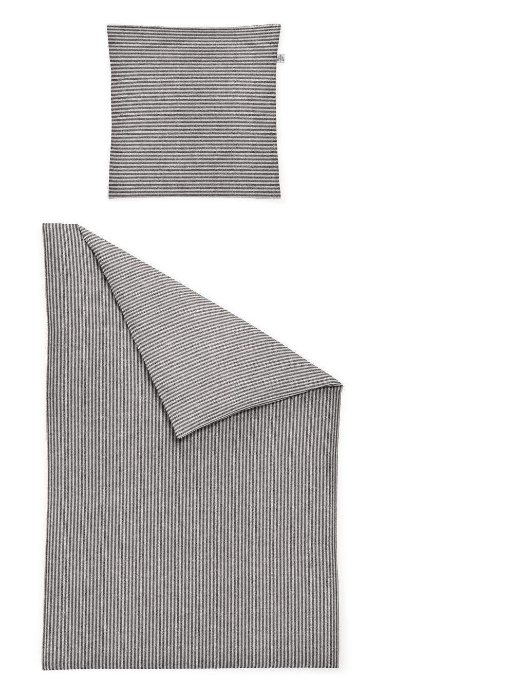 Bild von Irisette Bettwäsche Flausch-Cotton Bettwäsche Set Mink 8872 135 x 200 cm silber, Baumwolle, 2 teilig, bettwäsche 135x200 baumwolle bettwäsche 135x200 mit reißverschluss