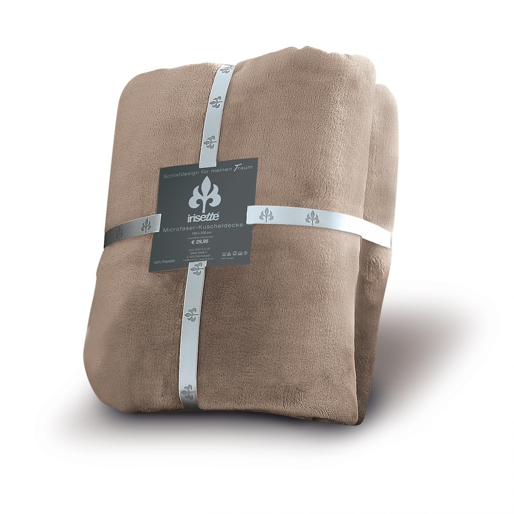 Bild von Wolldecke Kuscheldecke uni Decken Relax 8900 150 x 200 cm taupe, Irisette, Tagesdecke Kuscheldecke Decke Wohndecke