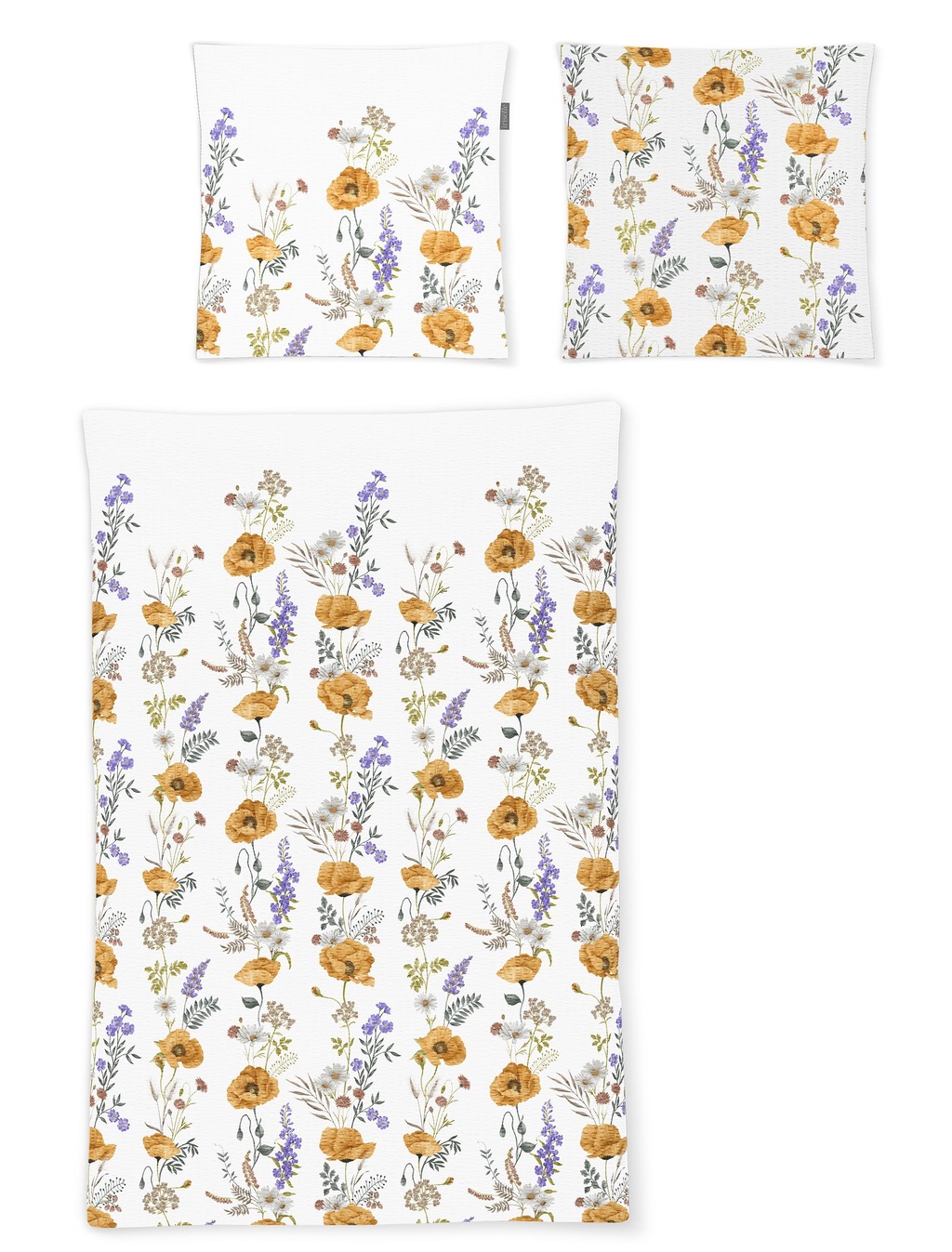 Bild von Irisette Bettwäsche Seersucker Bettwäsche Set Easy 8519 135 x 200 cm gelb, Baumwolle, 2 teilig, bettwäsche 135x200 baumwolle bettwäsche 135x200 mit reißverschluss