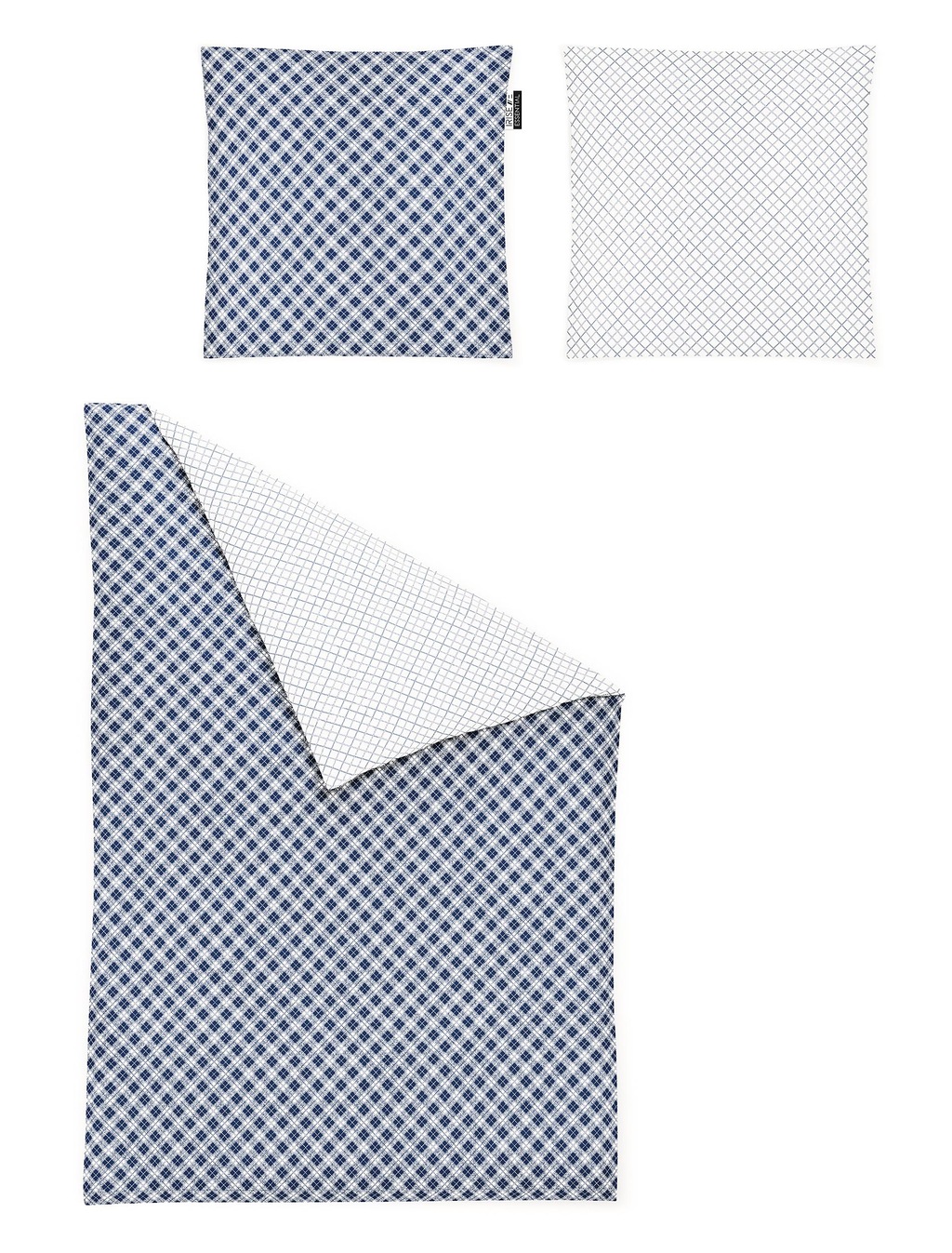 Bild von Irisette Bettwäsche Mako-Satin Bea 135 x 200 cm blau, Bettbezug Kopfkissenbezug Set kuschelig weich hochwertig