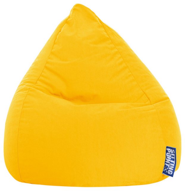 Bild von SITTING POINT only by MAGMA BeanBag Easy L Indoor Sitzsack, Lounge Sitzkissen, 70x90cm, Made in Germany, Waschbar, Sessel für Kinder & Erwachsene, gelb