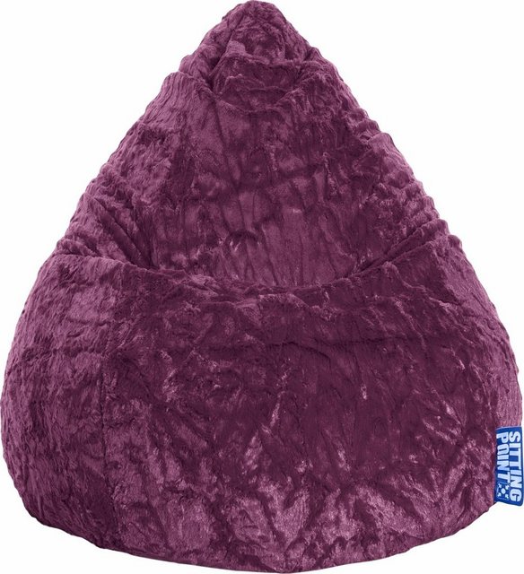 Bild von SITTING POINT Beanbag Fluffy L Sitzsack aubergine