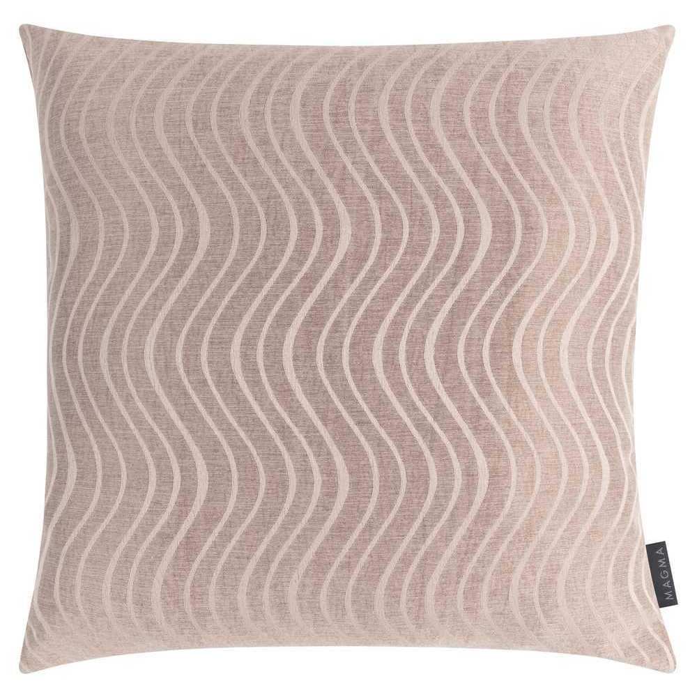 Bild von Magma Jacquard Kissenhülle Wellen Ola Braun 50x50 cm