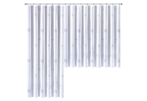 Bild von Weckbrodt Gardine Lasa, Smokband (1 St), transparent, Voile, Store, Voile, bedruckt, Bleibandabschluss, nach Maß
