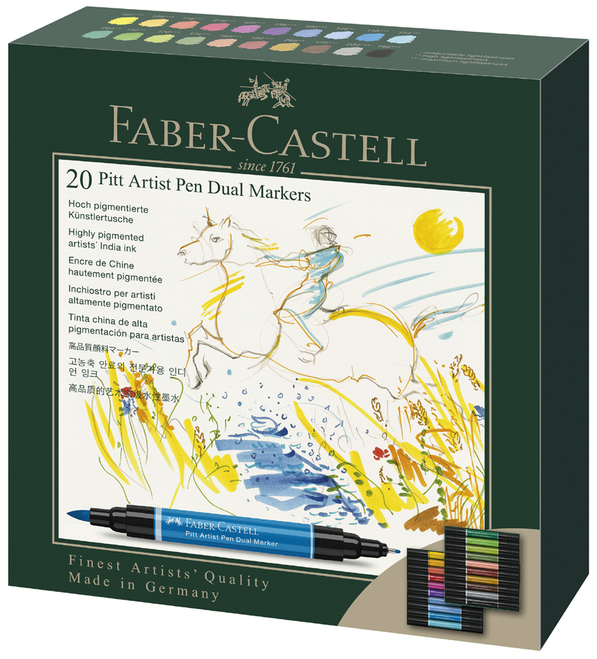 Bild von FABER-CASTELL Tuschestift PITT artist pen Dual Marker, 20er