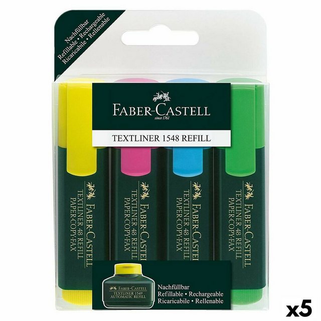 Bild von Faber-Castell Marker, Marker-Set Faber-Castell Fluoreszierend Bunt (5 Stück)