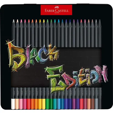 Bild von Faber-Castell Buntstift FABER-CASTELL 116425 Black Edition Bunstift 24er Metalletui(S)