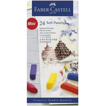 Bild von Faber-Castell Kreidemarker Pastel Chalk Faber Castell Half-length Pouch ? 24 Pieces