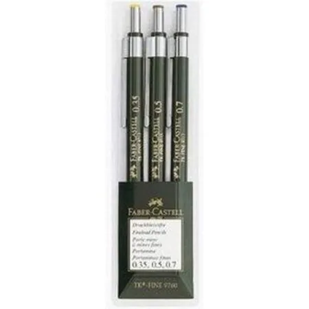 Bild von FABER-CASTELL 136030 - 3er Set Druckbleistifte TK-FINE 9760, Minenstärken: 0,35 mm; 0,5 mm + 0,7 mm, Härtegrad HB