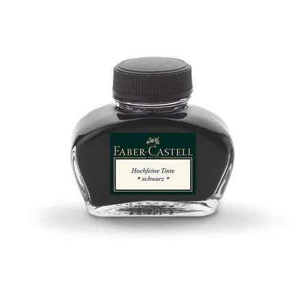 Bild von FABER-CASTELL 148700 - Tintenglas für Schreibgeräte mit Konverter, brilliantschwarz, 62,5 mm, 1 Stück