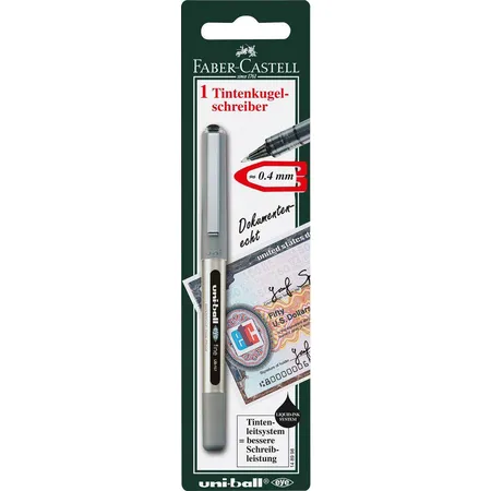 Bild von Uni-Ball 148998 - Tintenroller Uni-Ball Eye UB-157, fine, 0,4 mm, Blisterkarte, schwarz, 1 Stück