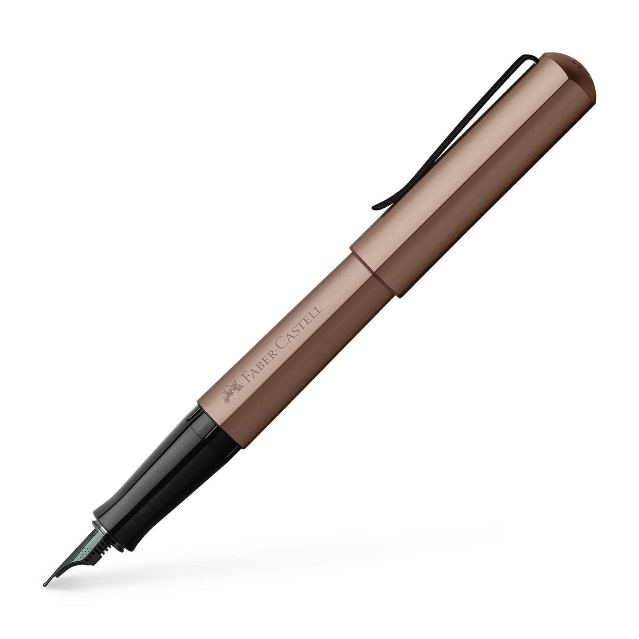 Bild von Faber-Castell Füllfederhalter Hexo Patronenfüller bronze M (mittel)