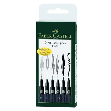 Bild von Faber-Castell Tuschestift Pitt Artist Pen, Farbe 199, 6 Stück