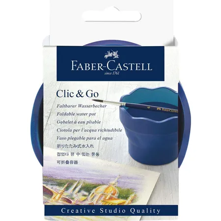 Bild von Faber-Castell 181540 Creative Studio Wasserbecher Clic & Go, blau