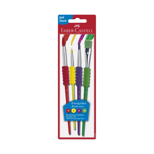 Bild von Faber-Castell, Pinsel 4er Set mit Softgriffstück BK