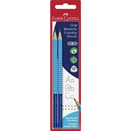 Bild von Faber-Castell 517093 - Bleistift Grip 2001 Two Tone, Härtegrad HB, zweifarbig, farbig sortiert (keine Auswahl möglich), 2 Stück im Blister