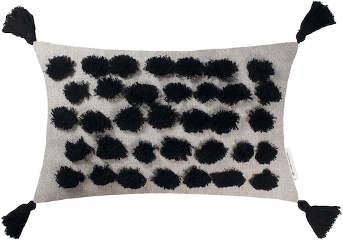 Bild von TOM TAILOR Dekokissen Tom Tailor Zierkissenhülle Tufted Blobs natur-schwarz 30x50cm
