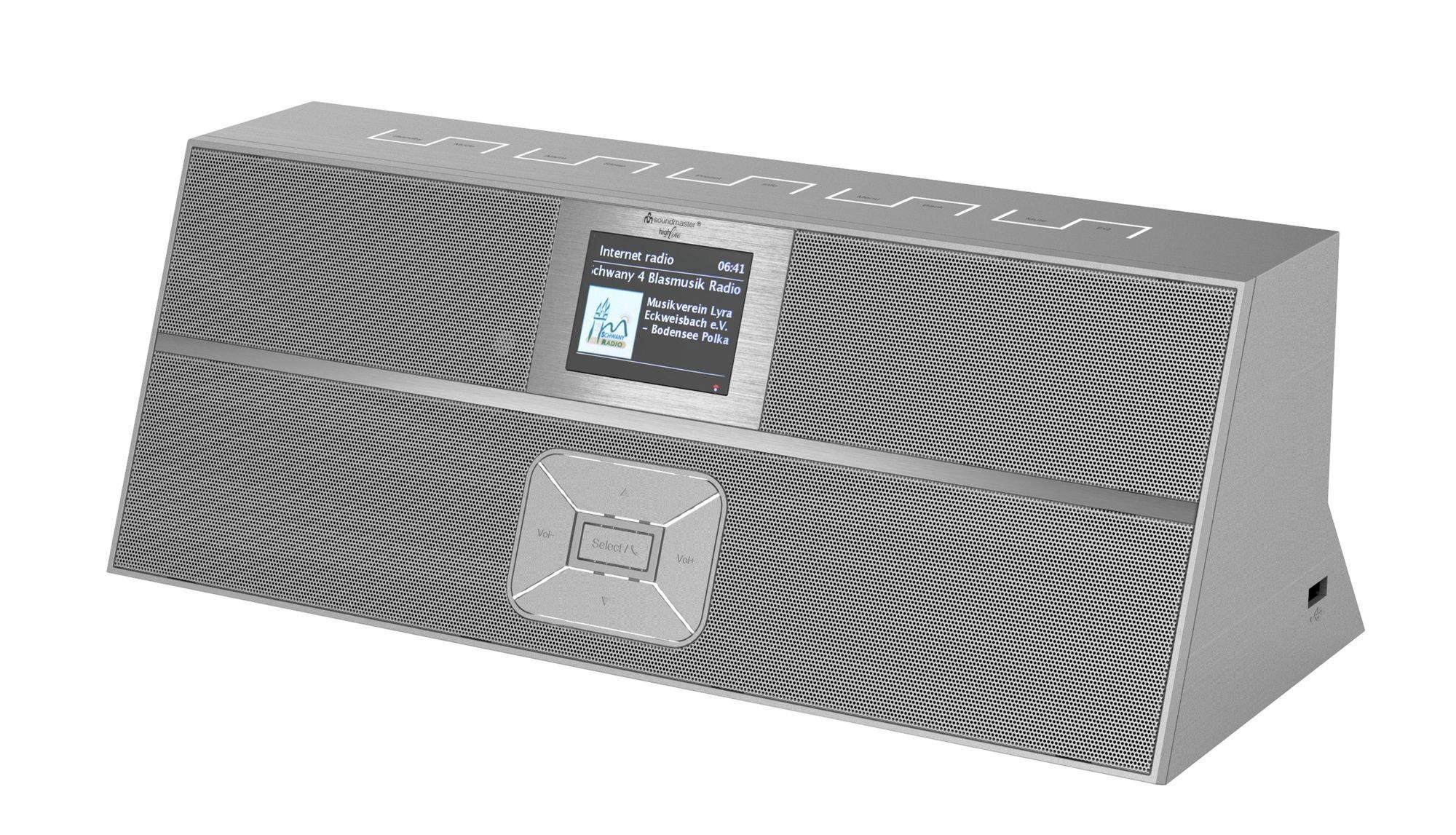 Bild von Soundmaster IR3300SI Internet Tischradio Internet, DAB+, UKW AUX, Bluetooth®, DLNA, USB, WLAN, Inte
