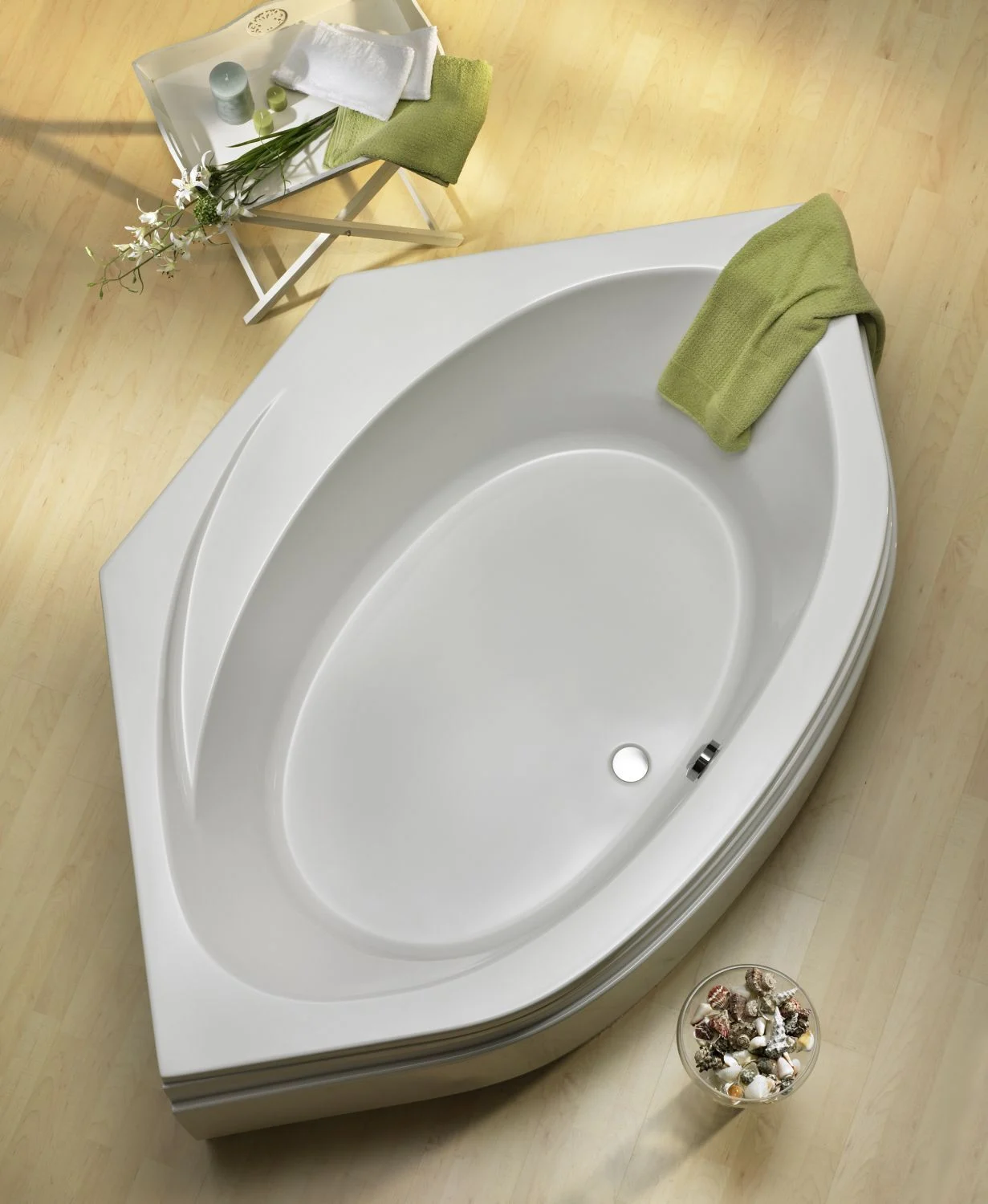 Bild von OTTOFOND Eckbadewanne »Canary«, BxHxL: 150 x 44 x 150 cm, eckig - weiss