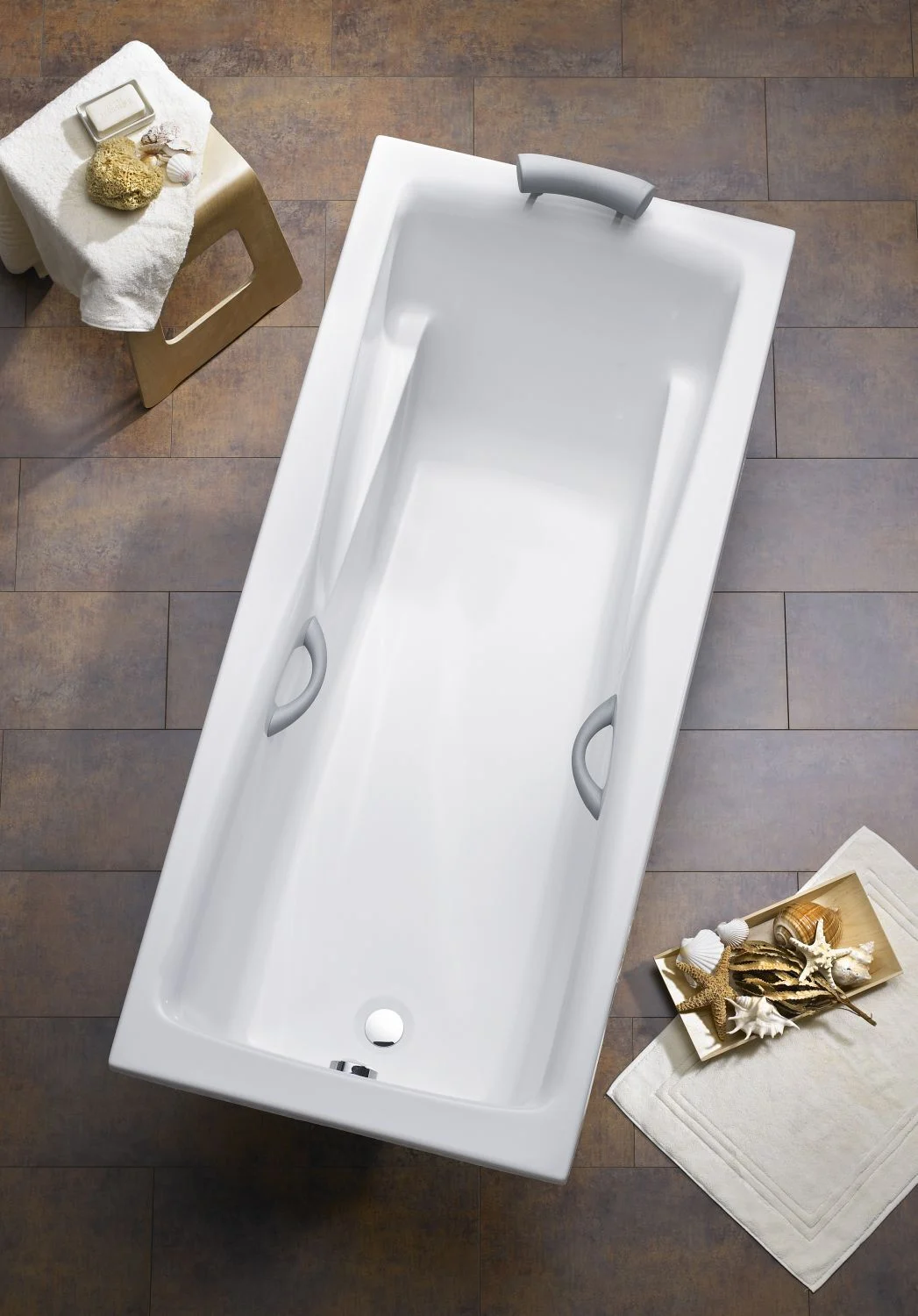 Bild von OTTOFOND Badewanne »Atlanta«, BxHxL: 75 x 45,5 x 170 cm, Körperform - weiss