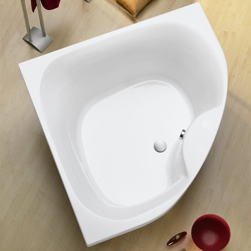 Bild von OTTOFOND Badewanne »Lima«, BxHxL: 140 x 50 x 140 cm, viertelkreis - weiss