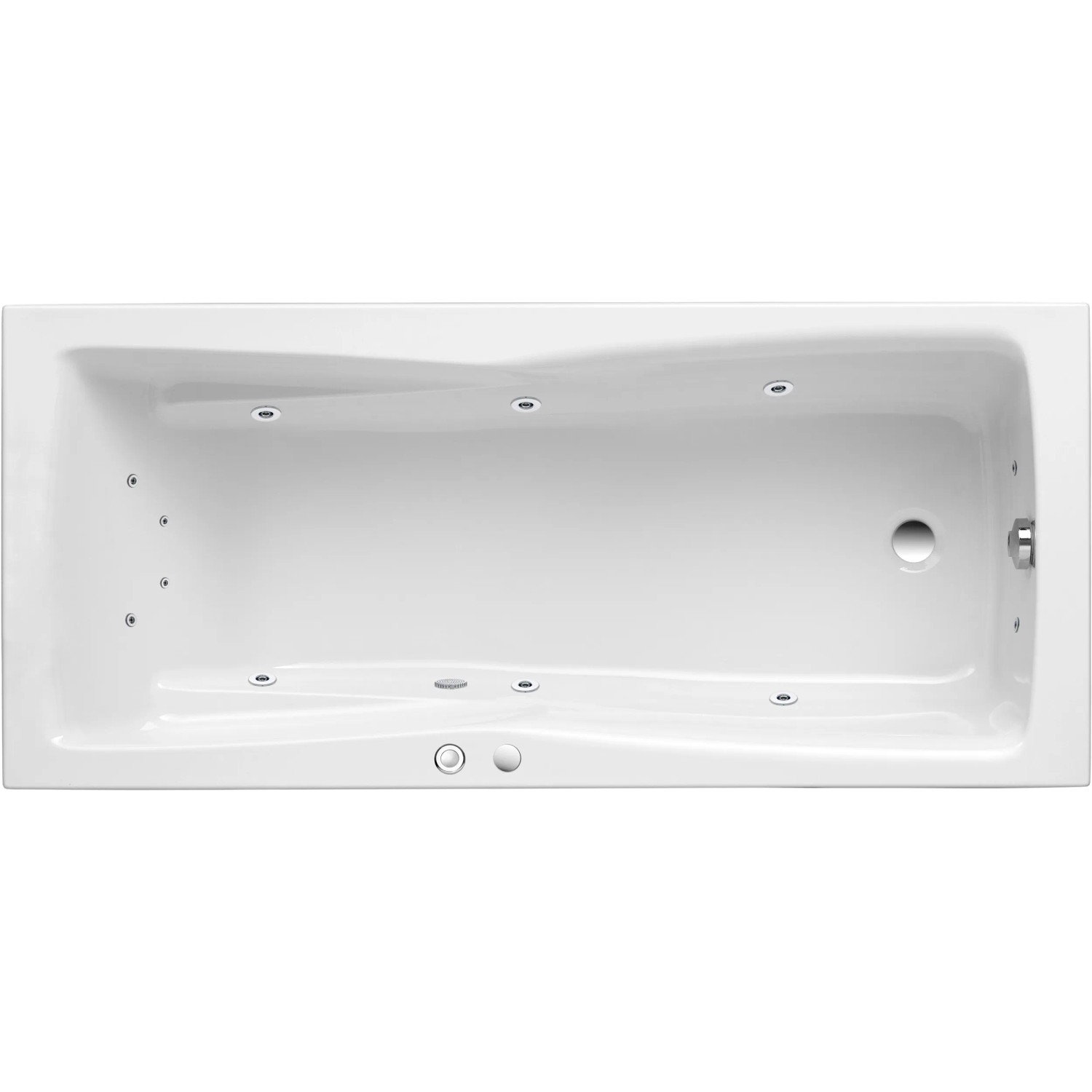 Bild von Ottofond Whirlpool Atlanta Komfort 190 cm x 90 cm Weiß